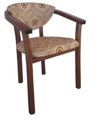 ➤Ціна 2 814 грн  Купити Дизайнерский стул деревянный Арко махонь, сиденье коричневое с узором➤Орех темный ➤Стулья деревянные➤Агросвит 1С➤440305638ПЛМ.4 фото