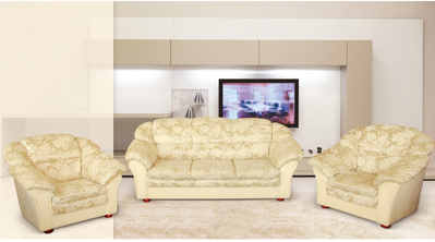 ➤Ціна  USD Купити Комплект мягкой мебели Versal, механизм мералат➤Бежевий ➤Комплекты диван + кресла➤Blonski➤144661BLON фото