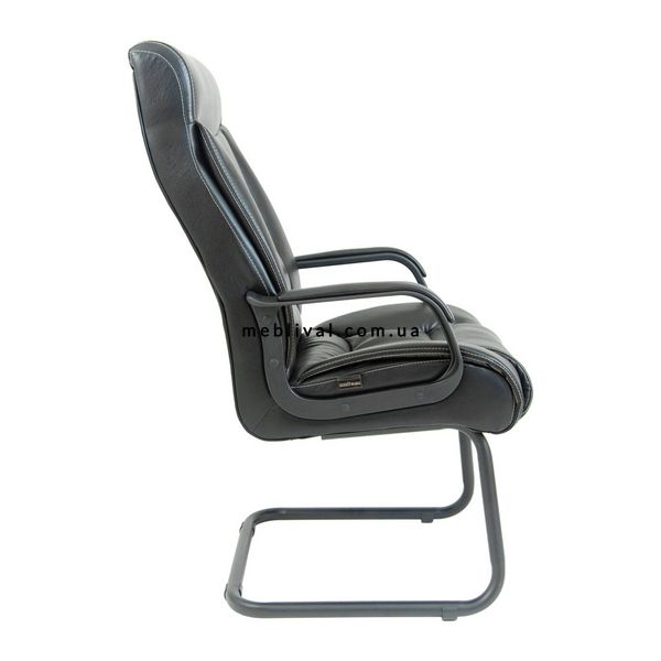 ➤Ціна 7 002 грн  Купити Кресло для конференц залов 62х62х120 металл черный + мягкие накладки кожзам черный➤Чорний ➤Кресла офисные➤R_C - К➤1887488778RICH3 фото