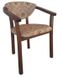 Дизайнерский стул деревянный Арко махонь, сиденье коричневое с узором 440305638ПЛМ.4 фото 1