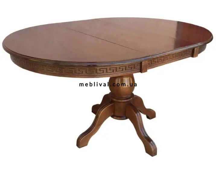 ➤Цена   Купить Круглый стол деревянный с резным узором на одной опоре Гренад-К темный орех ➤Орех темный ➤Столы деревянные➤Агросвит С➤440312075ПЛМ фото
