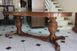 Овальный стол деревянный на фигурных опорах раскладной Феникс (массив) 200х90 (+40 +40) Орех тёмный 440301070.4ПЛМ фото 1