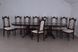 Комплект деревянный стол раскладной 200х100+50+50 + стулья 10 шт Брис темный орех 6601855ПЛМ фото 3