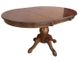 Круглый стол деревянный с резным узором на одной опоре Гренад-К темный орех 440312075ПЛМ фото 2