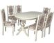 Комплект обеденный стол Вильнев-2 с резьбой + стулья Алера Люкс (6 шт) слоновая кость 440312118ПЛМ фото 4