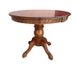 Круглый стол деревянный с резным узором на одной опоре Гренад-К темный орех 440312075ПЛМ фото 1