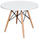Стол круглый для кафе белый на деревянных ножках диаметр 120 арт040207 TabTaw120W.ВВ1 фото 2