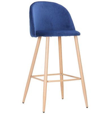 ➤Цена   Купить Барный стул Bellini бук/blue velvet ➤ ➤Стулья барные➤AFM➤545881АМ фото