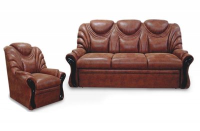 ➤Ціна   Купити Комплект мягкой мебели Матис Дизайн 2➤Коричневий ➤Комплекты диван + кресла➤МКС➤440300140.1мкс96 фото
