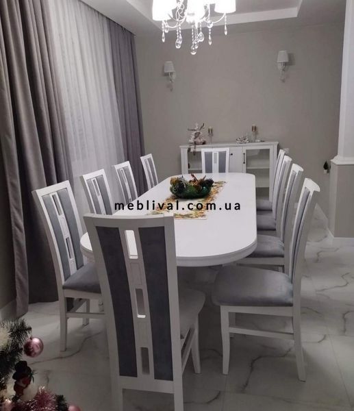 ➤Цена 7 850 грн UAH Купить Стол кухонный Нерб 120х80(+40) раскладной из массива дерева белый с патиной ➤Белый ➤Комплекты обеденные деревянные➤Rotanes➤2245SEN фото
