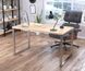 Письменный стол офисный на металлических опорах в стиле Loft Дуб светлый арт050130.3 62657LO фото 2