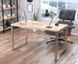 Письменный стол офисный на металлических опорах в стиле Loft Дуб светлый арт050130.3 62657LO фото 1