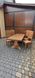 Комплект стол Рожам нераскладной со стульями 6 шт Ланидрак деревянный под старину 0118МЕКО фото 3