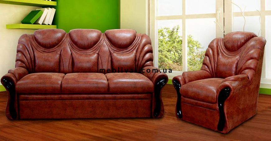 ➤Цена   Купить Комплект мягкой мебели Матис Дизайн 3 ➤Коричневый ➤Комплекты диван + кресла➤МКС➤440300140.2мкс96 фото
