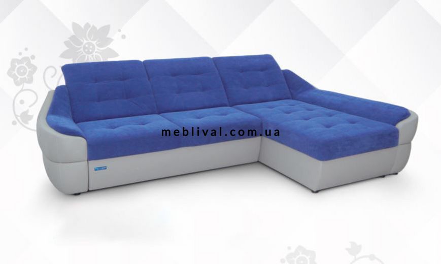 ➤Цена 24 188 грн  Купить Раскладной мягкий диван в гостиную угловой арт040167.1 ➤Серо-синий ➤Диваны угловые➤Modern 7➤440312326.2.ВО фото