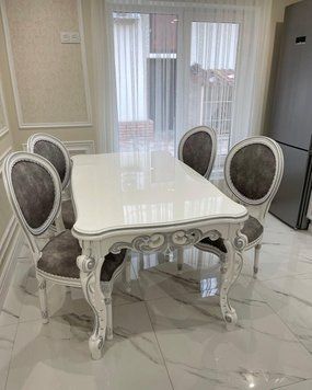 ➤Цена 47 250 грн UAH Купить Белый стол с патиной деревянный раскладной Бонжур 1600х900 (+400) ➤Белый ➤Столы деревянные➤Агросвит С➤440301071ПЛМ,2 фото