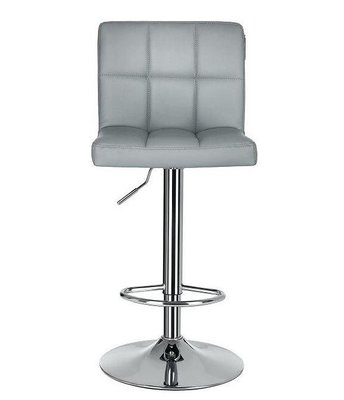 ➤Цена   Купить Серый барный стул кожзам опора регулируемая хромовая арт040292.5 ➤Серый ➤Стулья барные➤Modern 8➤Dangr.ВВ1 фото