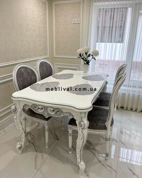 ➤Цена 47 250 грн UAH Купить Белый стол с патиной деревянный раскладной Бонжур 1600х900 (+400) ➤Белый ➤Столы деревянные➤Агросвит С➤440301071ПЛМ,2 фото