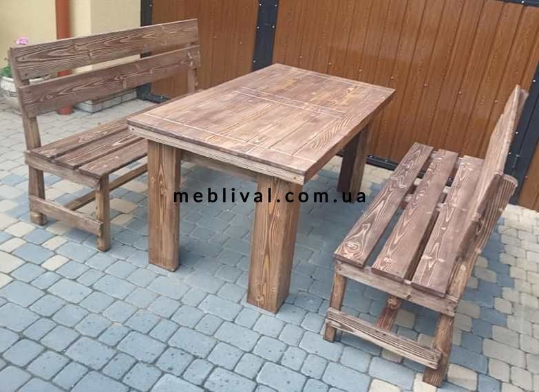 ➤Цена 12 870 грн UAH Купить Стол обеденный 120х80 Тарам под старину нераскладной ➤Горіх ➤Столы под старину➤МЕКО➤0009МЕКО фото