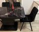 Комплект кухонный стол Notsob Т 110х70(+35) Стандарт черный + стул Maj 4 шт синий 0215JAM фото 8