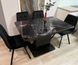 Комплект кухонный стол Notsob Т 110х70(+35) Стандарт черный + стул Maj 4 шт синий 0215JAM фото 4