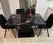 Комплект кухонный стол Notsob Т 110х70(+35) Стандарт черный + стул Maj 4 шт синий 0215JAM фото 9