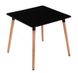 Обеденный стол на деревянных ножках квадратный столешница черная 80х80 арт040209.1 NURIBL.ВВ1 фото 2