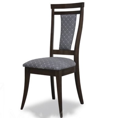 ➤Цена 3 595 грн  Купить Банкетный стул на деревянном каркасу сиденье и спинка мягкие цвет серый ромбик Мерана ➤Орех темный ➤Стулья деревянные➤Агросвит 1П➤440306098ПЛМ.4 фото