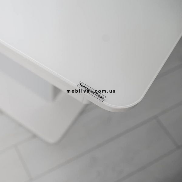➤Цена 11 650 грн UAH Купить Стол кухонный 120х80(+35) на одной опоре Notsob стекло 4 мм+ЛДСП 16мм белый ➤Белый ➤Стол кухонный➤Maj➤0139JAM фото