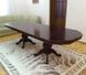 Фигурный стол деревянный с раскладной столешницей на резных опорах Модена лак Венге 200х90 (+40) 440301000ПЛМ фото 1