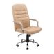 Кресло офисное 63х55х112-120 Tilt металл хромированный + мягкие накладки кожзам бежевый 1887445778RICH6 фото 1