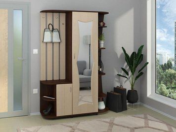 ➤Цена 13 738 грн  Купить Прихожая МДФ с зеркалом 130х43х192 ➤Коричневый ➤Прихожие➤ПЕХ➤440302657ПЕХ фото