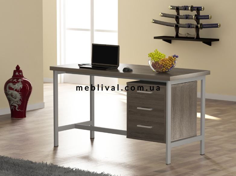 ➤Цена 8 910 грн  Купить Рабочий стол с ящиками в стиле Loft Дуб светлый арт050143 ➤дуб светлый ➤Письменные столы в стиле Loft➤Modern 10➤62669LO фото