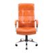 Кресло офисное на колесиках крестовина хром 61х55х110-117 Tilt кожзам оранжевый 1248655458RICH1.3 фото 2