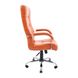 Кресло офисное на колесиках крестовина хром 61х55х110-117 Tilt кожзам оранжевый 1248655458RICH1.3 фото 3