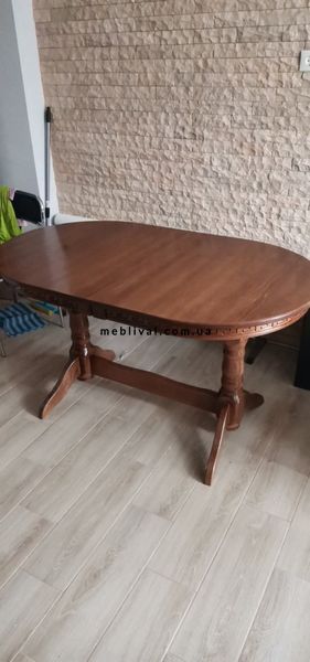 ➤Цена 10 650 грн UAH Купить Деревянный стол овальный Брен 160х90+40 см орех темный  ➤Орех темный ➤Столы деревянные➤Nerb➤990306242.12ПЛМ фото