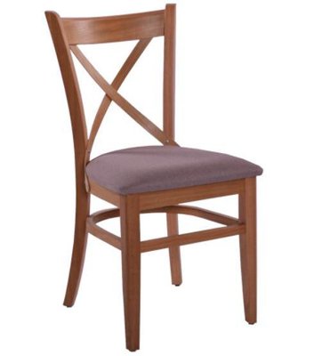 ➤Цена 4 740 грн  Купить Деревянный стул для кухни сиденье мягкое Авола серый ➤орех ➤Стулья деревянные➤Агросвит 1П➤440305632ПЛМ фото