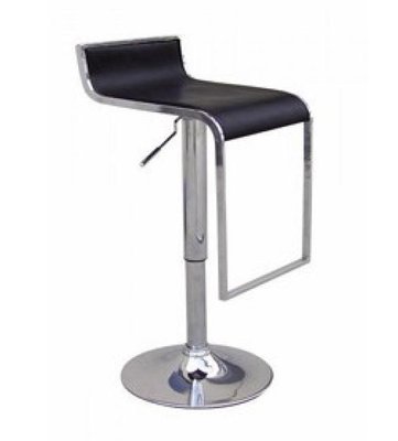 ➤Цена   Купить Барный стул с низкой спинкой и подножкой хромированной кожзам черный арт040305.2 ➤Черный ➤Стулья барные➤Modern 8➤g8black.ВВ1 фото