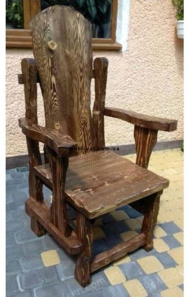 ➤Цена 4 425 грн UAH Купить Стул кресло обеденный Нораб с подлокотниками под старину ➤Горіх ➤Стулья под старину➤МЕКО➤0046МЕКО1 фото