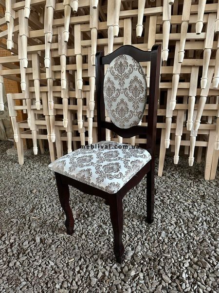 ➤Цена 1 599 грн UAH Купить Мягкий стул Марк деревянный нога точена ➤Орех темный ➤Стулья деревянные➤Агросвит Б➤666001.7ПЛМ фото