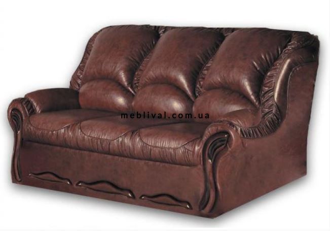 ➤Цена 39 577 грн  Купить Комплект мягкой мебели с деревянными накладками диван + кресло 1 шт бордовый ➤Коричневый ➤Комплекты диван + кресла➤Ю_Н➤440310637юд119 фото