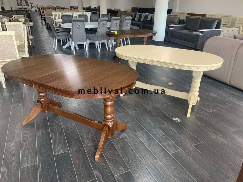 ➤Цена 10 650 грн UAH Купить Деревянный стол овальный Брен 160х90+40 см орех темный  ➤Орех темный ➤Столы деревянные➤Nerb➤990306242.12ПЛМ фото
