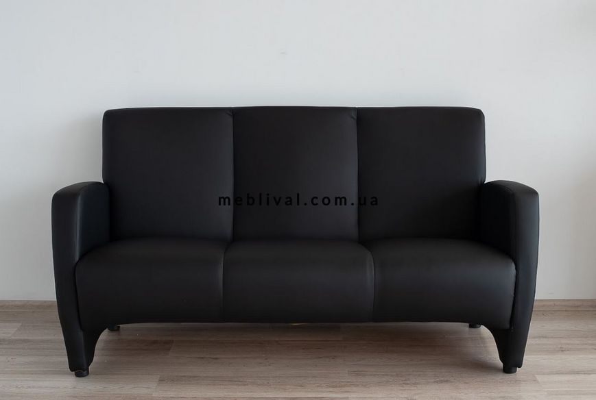 ➤Цена 9 080 грн  Купить Черный диван 3 х местный арт030027.2 ➤Черный ➤Диваны офисные➤Modern 3➤440303470.3.EMB фото