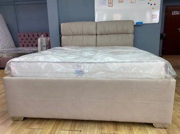 ➤Цена   Купить Кровать с мягкой спинкой двуспальная 160х200 МЧ бежевый арт020027.9 ➤Белый ➤Кровати полуторные➤Modern 2➤440312336.5NOV фото