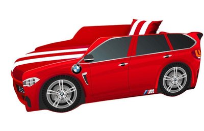 ➤Ціна 9 963 грн  Купити Кровать-машинка BMW 002 Red + мягкий спойлер + подушка + газовый механизм 80х180➤ ➤Кровати детские➤VDЕ➤440310865.2ВИОРД фото