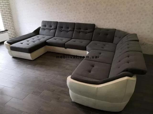 ➤Цена 38 765 грн  Купить Модульный диван для гостиной П-образный со спальным местом арт040166.6 ➤Черный ➤Диваны угловые➤Modern 7➤440312325.7.ВО фото