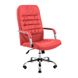 Кресло офисное 63х55х112-120 Tilt металл хромированный + мягкие накладки кожзам красный 1887445778RICH1 фото 1