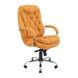 Кресло офисное на колесиках крестовина хром 64х60х112-119 Tilt кожзам оранжевый 1248656758RICH3 фото 1
