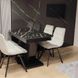 Комплект стол кухонный Edils 110х70(+40) Стандарт черный + стул Maj 4 шт белый 0249JAM фото 1