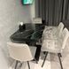 Комплект стол кухонный Edils 110х70(+40) Стандарт черный + стул Maj 4 шт белый 0249JAM фото 4
